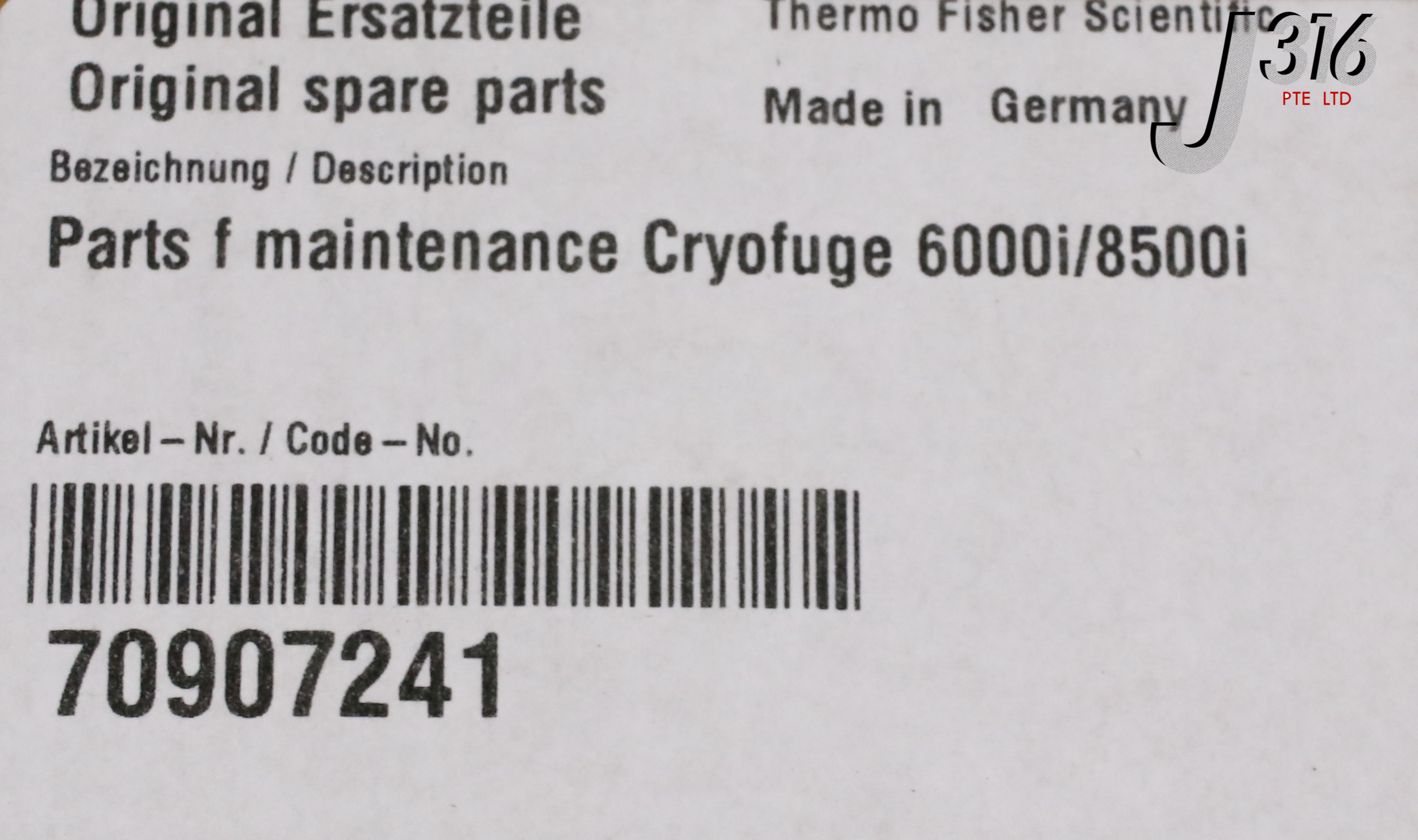 14277 THERMO SCIENTIFIC PM KIT,CRYOFUGE (NEW) 70907241 | eBay